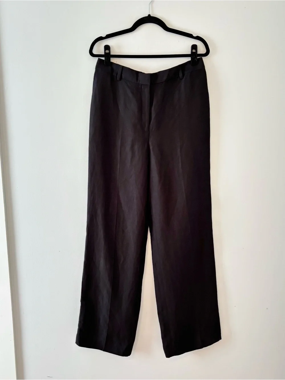 Babaton NWT Agency Linen Pant Black High-Rise Tailored Trousers Luxe Aritzia